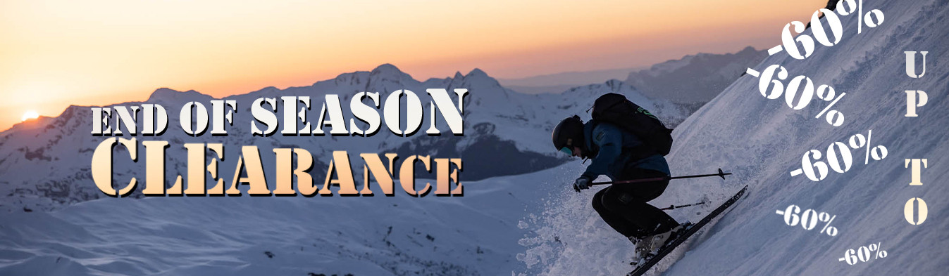End of season clearance up to 60% off 